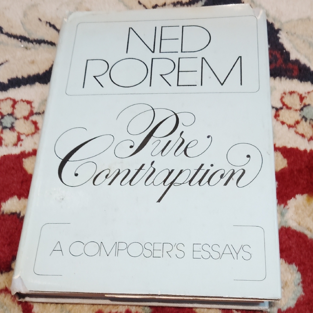 Ned Rorem Pure Contraption Book